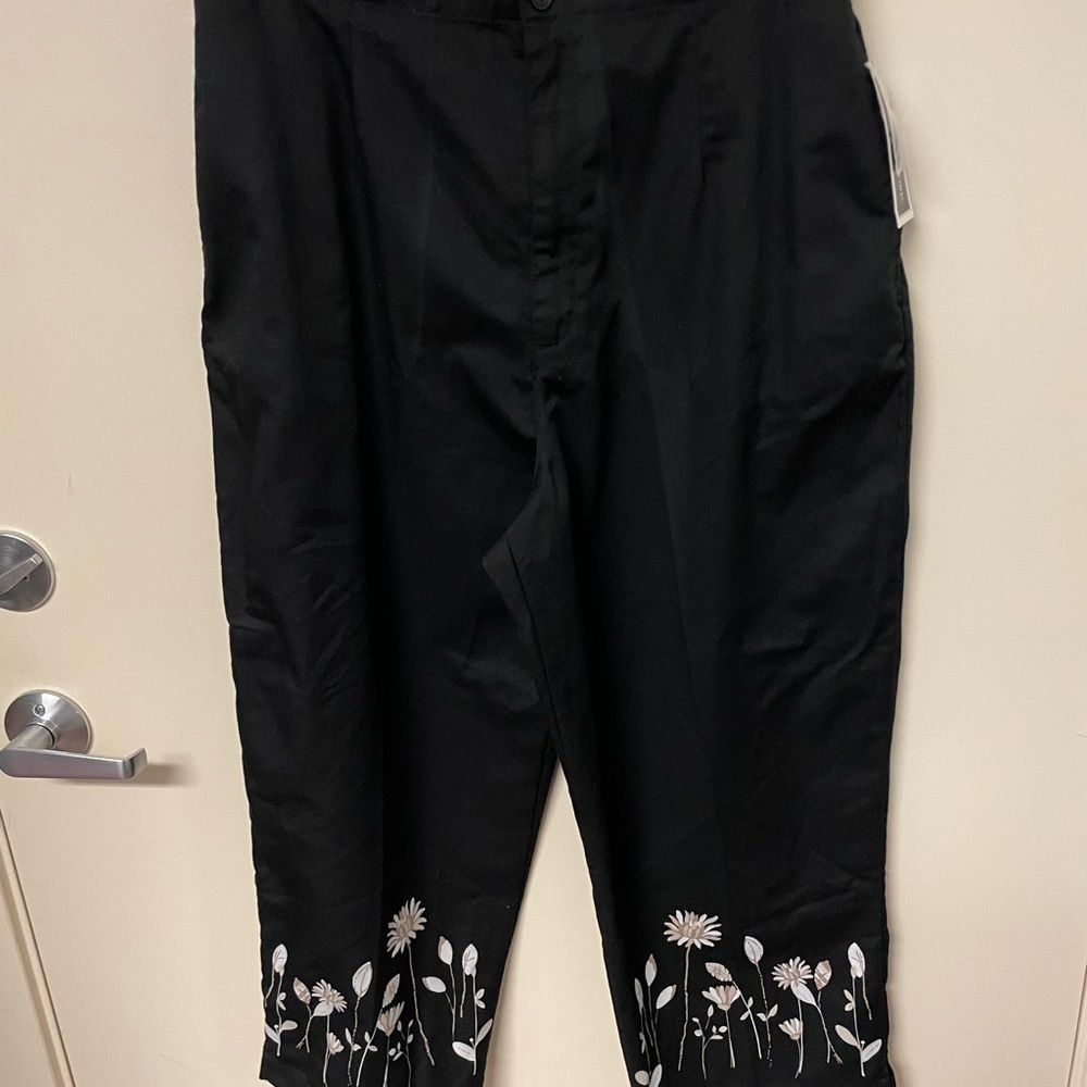 Jennifer Moore Black Dress Pants Relaxed Fit New